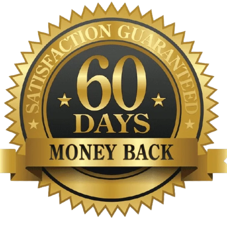 60 day money back satisfaction guarantee seal
